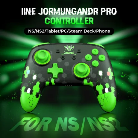 IINE Wireless Gamepad Jormungandr Series Gaming Controller for Switch 2 Pro Hall Joystick RGB Light NFC Turbo Game Pad
IINE Wireless Gamepad Jormungandr Series Gaming Controller for Switch 2 Pro Hall Joystick RGB Light NFC Turbo Game Pad