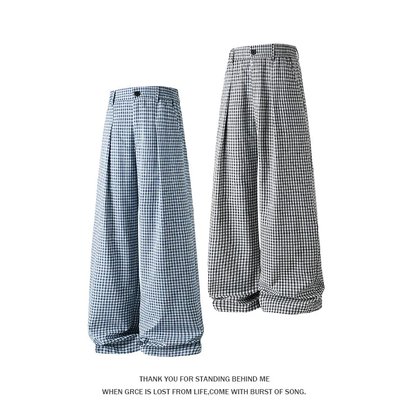 Unisex Trousers New Spring Autumn Fashion Plaid Pleated Design Neutral Loose Casual Pants Streetwear Urban Wear Commuter Wear
Unisex Trousers New Spring Autumn Fashion Plaid Pleated Design Neutral Loose Casual Pants Streetwear Urban Wear Commuter Wear