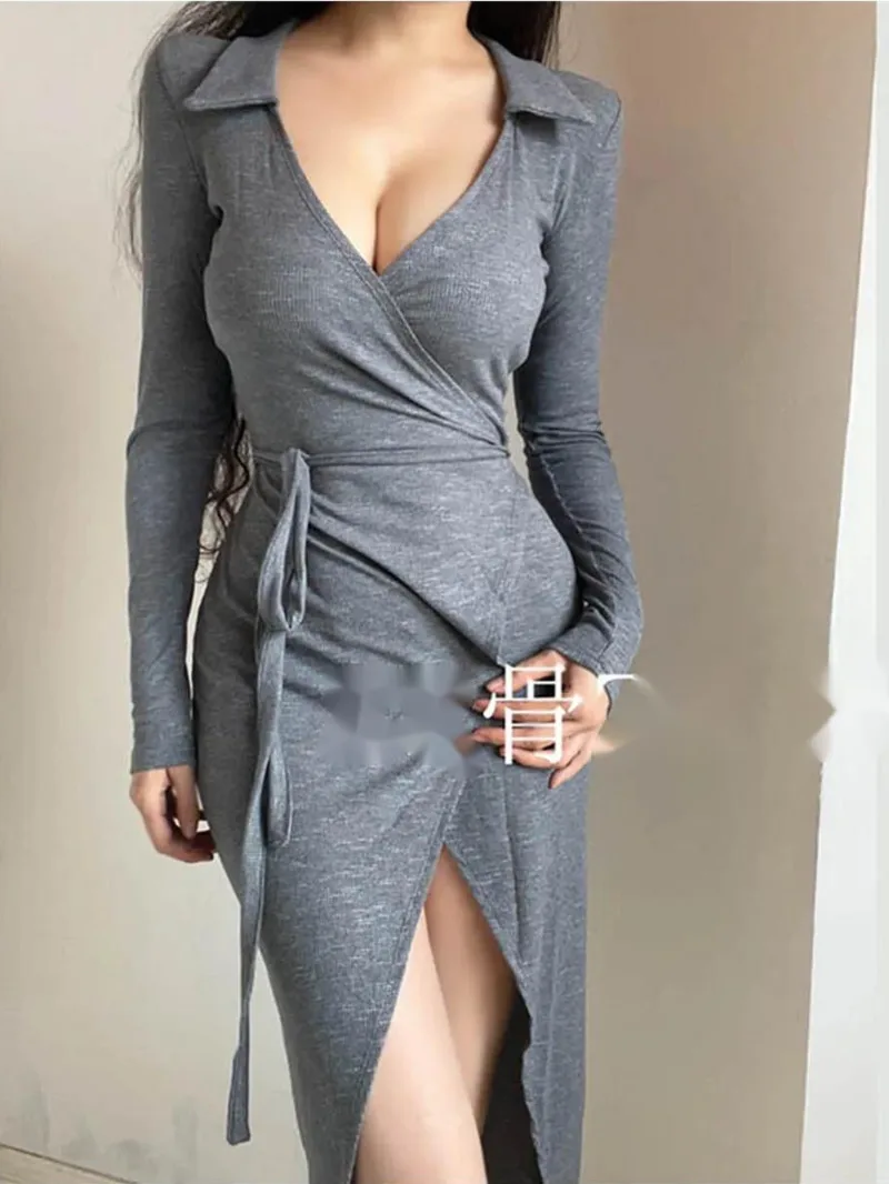 Autumn And Winter New V-neck Dress Elegant Feminine Style Lapel High Waist Fashion Sexy Korean Women Sweet Dresses EO3S
Autumn And Winter New V-neck Dress Elegant Feminine Style Lapel High Waist Fashion Sexy Korean Women Sweet Dresses EO3S