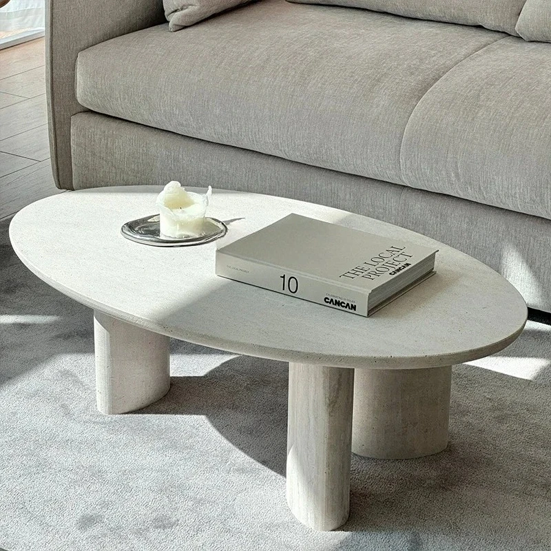 Travertine living room household coffee table, marble 
Travertine living room household coffee table, marble