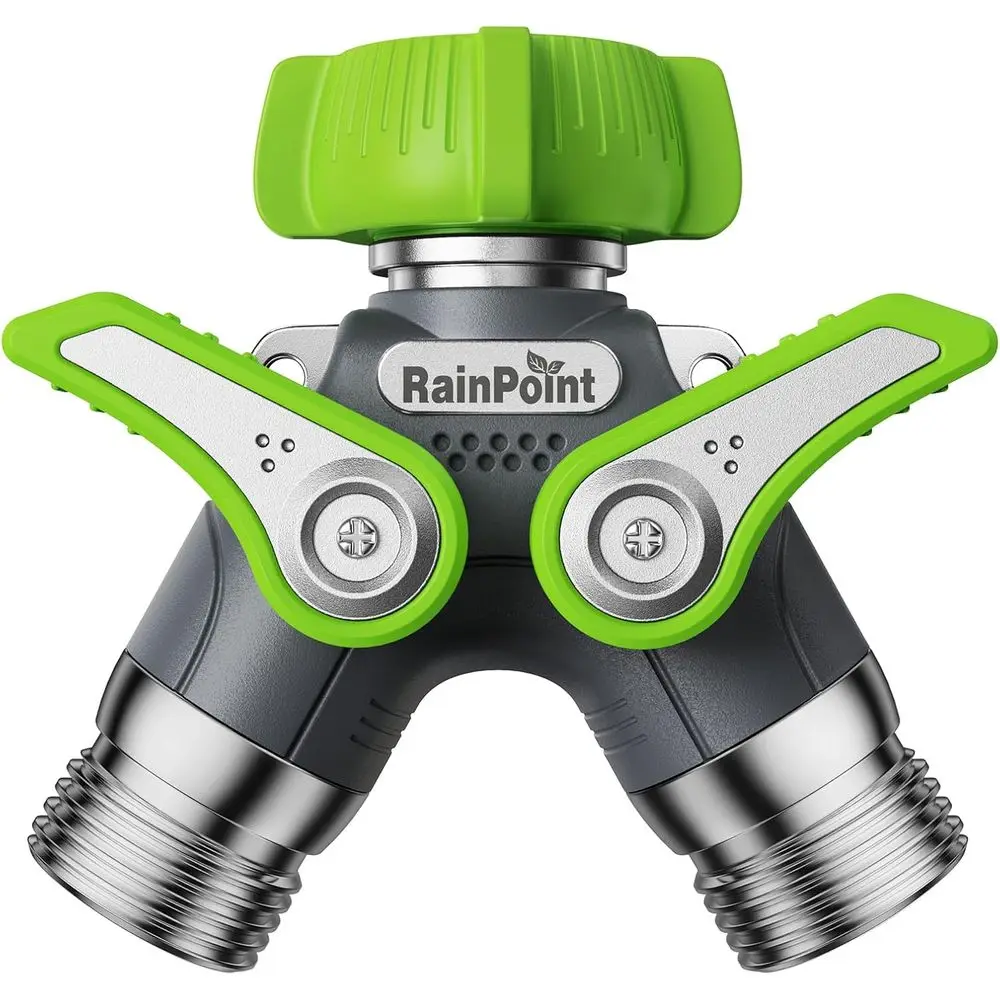 2 Way Heavy Duty Water Hose Y Spigot Splitter with Shutoffs, 100% Metal Body Outdoor Faucet Splitter, 1.9 Extra Long Metal Handl
2 Way Heavy Duty Water Hose Y Spigot Splitter with Shutoffs, 100% Metal Body Outdoor Faucet Splitter, 1.9 Extra Long Metal Handl
