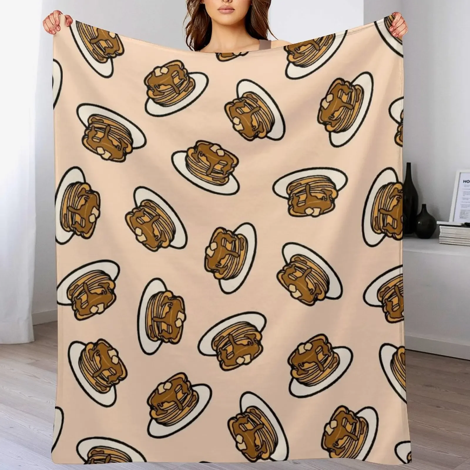 Pancakes with Butter and Syrup Pattern on Pale Peach Throw Blanket Baby Cute Plaid decorative Soft Blankets
Pancakes with Butter and Syrup Pattern on Pale Peach Throw Blanket Baby Cute Plaid decorative Soft Blankets