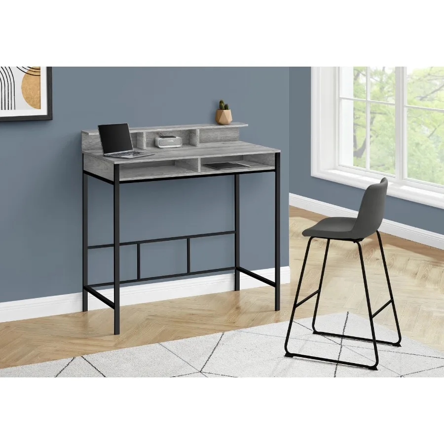 Computer Desk Home Office Standing Storage Shelves 48l Work Laptop Grey Laminate Black Metal Contemporary Modern
Computer Desk Home Office Standing Storage Shelves 48l Work Laptop Grey Laminate Black Metal Contemporary Modern