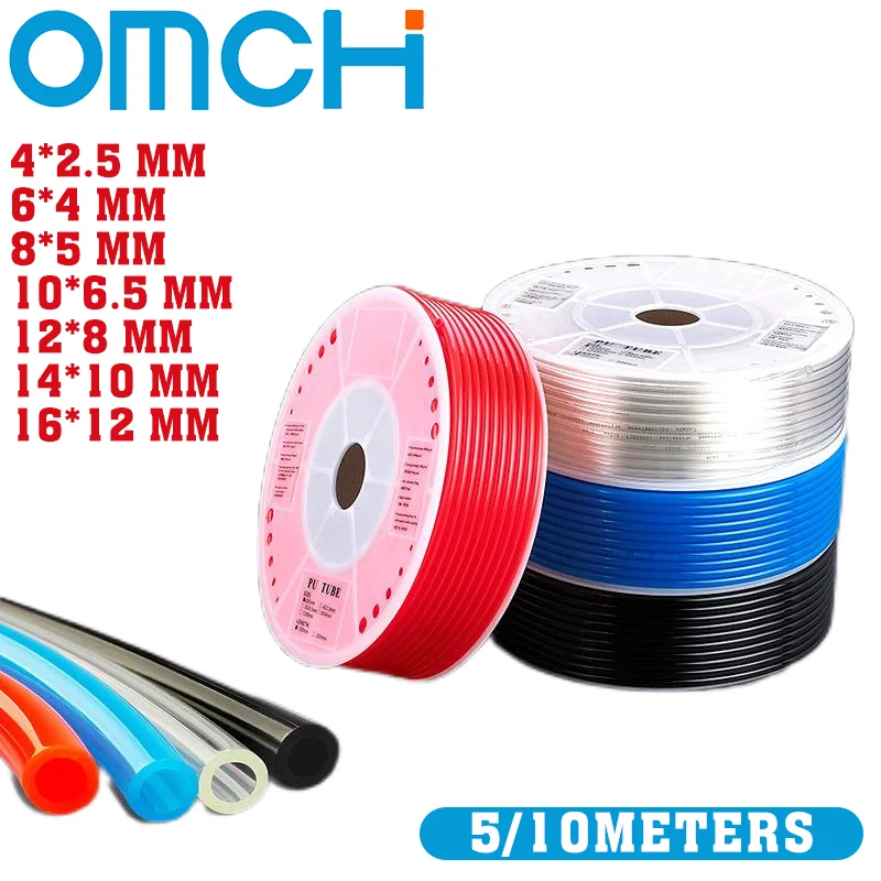 5M/10M Pneumatic Hose Compressor Hose Air Tube 4*2.5mm 6*4mm 8*5mm 10*6.5mm 12*8mm 14*10mm 16*12mm Pneumatic Air Hoses PU Pipe
5M/10M Pneumatic Hose Compressor Hose Air Tube 4*2.5mm 6*4mm 8*5mm 10*6.5mm 12*8mm 14*10mm 16*12mm Pneumatic Air Hoses PU Pipe