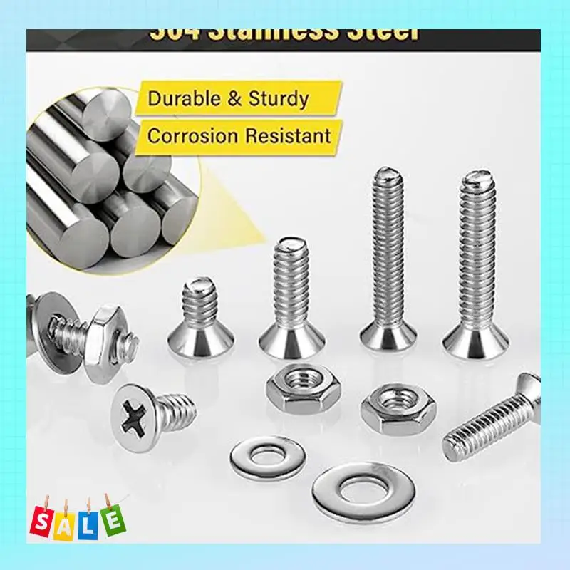 A56X 900Piece Nuts And Bolts Assortment Kit For Home Projects Silver Stainless Steel Machine Screws Assortment Kit
A56X 900Piece Nuts And Bolts Assortment Kit For Home Projects Silver Stainless Steel Machine Screws Assortment Kit