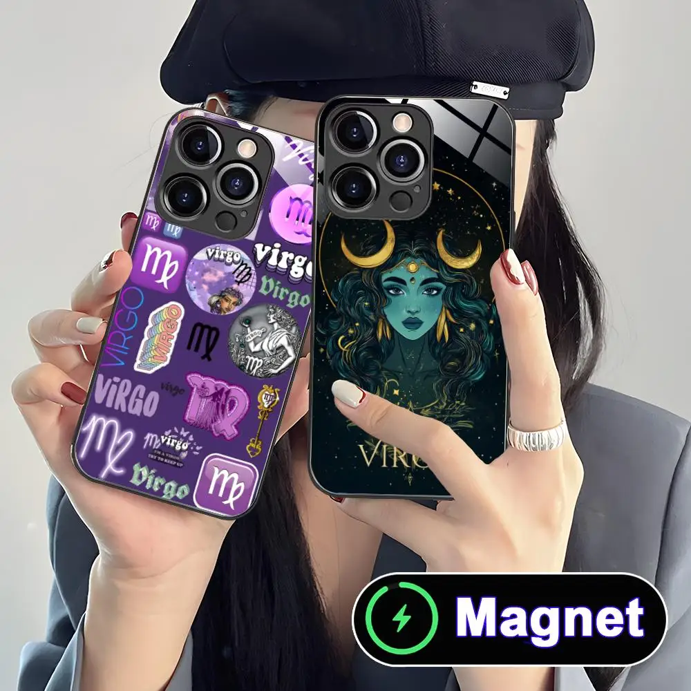 Zodiac Sign Virgo Phone Case for iPhone 17 16 15 14 13 12 11 Air Pro Max Plus Mini Glass Magnet Cover
Zodiac Sign Virgo Phone Case for iPhone 17 16 15 14 13 12 11 Air Pro Max Plus Mini Glass Magnet Cover