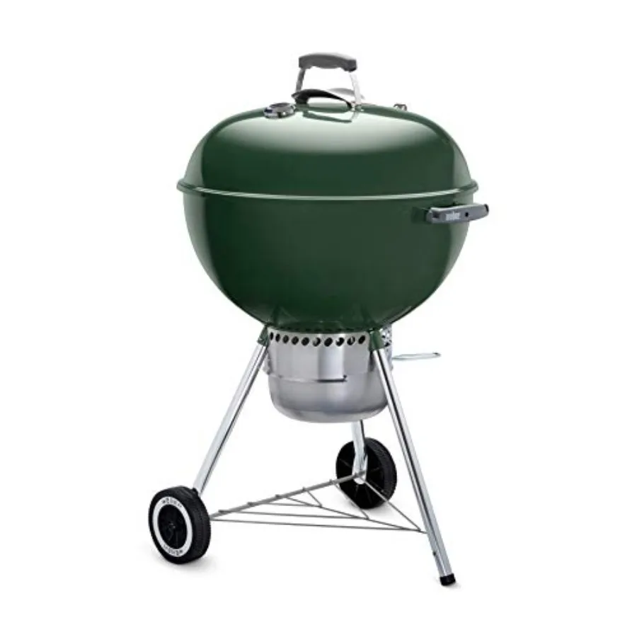 Outdoor BBQ grill with premium charcoal, black finish, built-in thermometer, heat control dampers, and one-touch cleaning syste
Outdoor BBQ grill with premium charcoal, black finish, built-in thermometer, heat control dampers, and one-touch cleaning syste