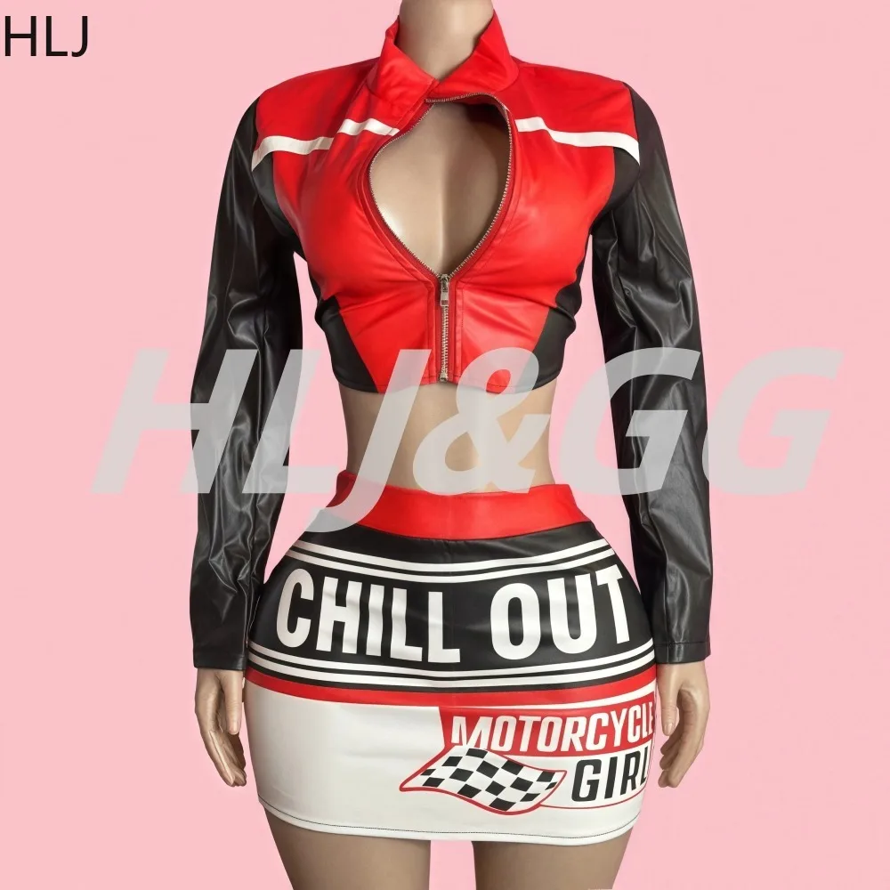 FAGADOER Y2K Streetwear Sexy Letter Print Leather 2 Piece Set Woman Outfit Moto Coat Zip Crop Jacktes + Skirt Female Streetwear
FAGADOER Y2K Streetwear Sexy Letter Print Leather 2 Piece Set Woman Outfit Moto Coat Zip Crop Jacktes + Skirt Female Streetwear