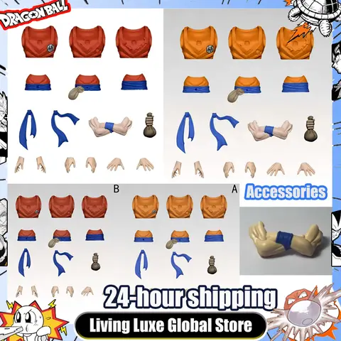 New DBZ Clothes Belt Crossed Arms Senzu Bean Accessory Parts Fit Shf Goku 3.0 The Kind Hearted Saiyan Action Figure