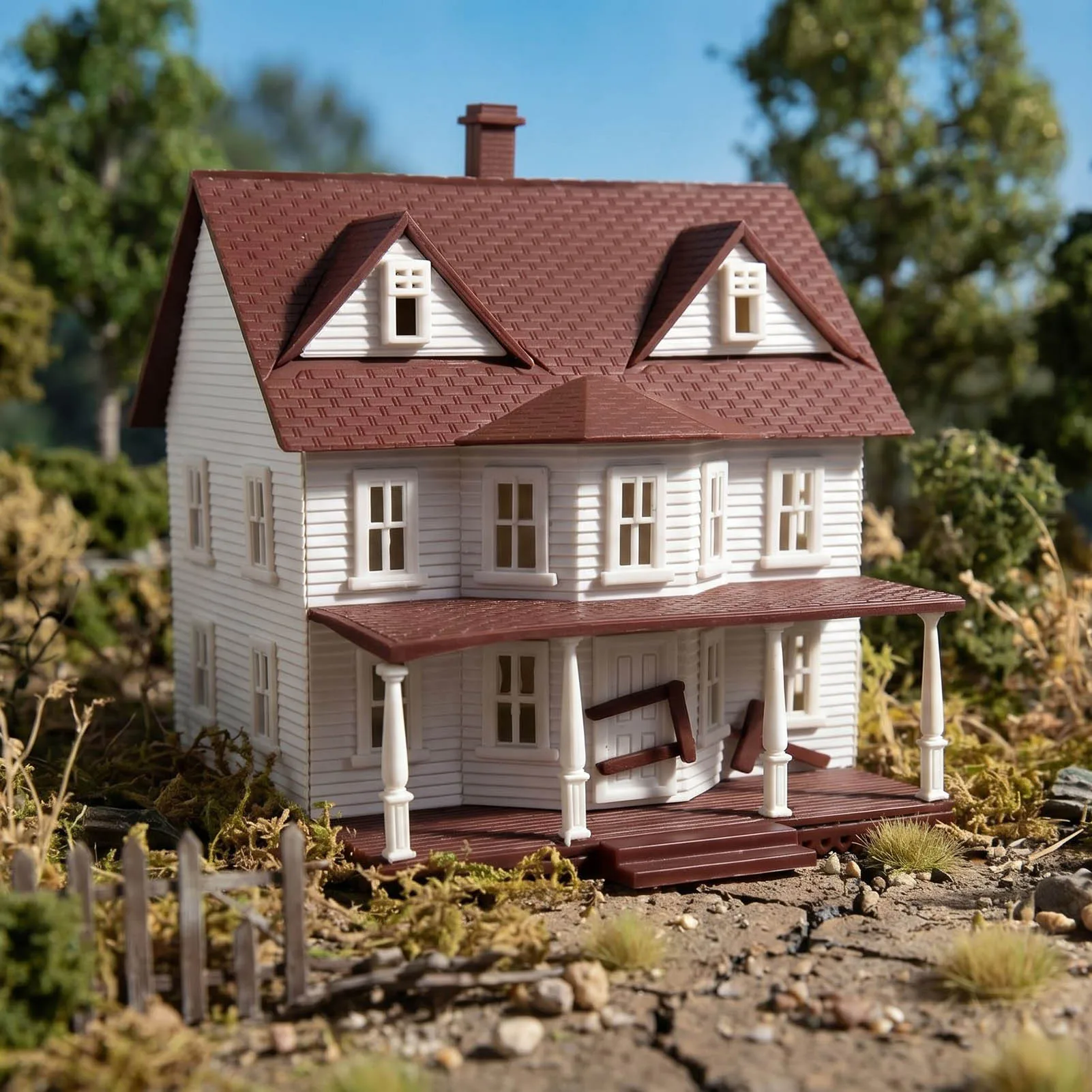 Evemodel N Scale Model Haunted House Kit Pre-built Painted Building for Model Railroad JZN5883
Evemodel N Scale Model Haunted House Kit Pre-built Painted Building for Model Railroad JZN5883