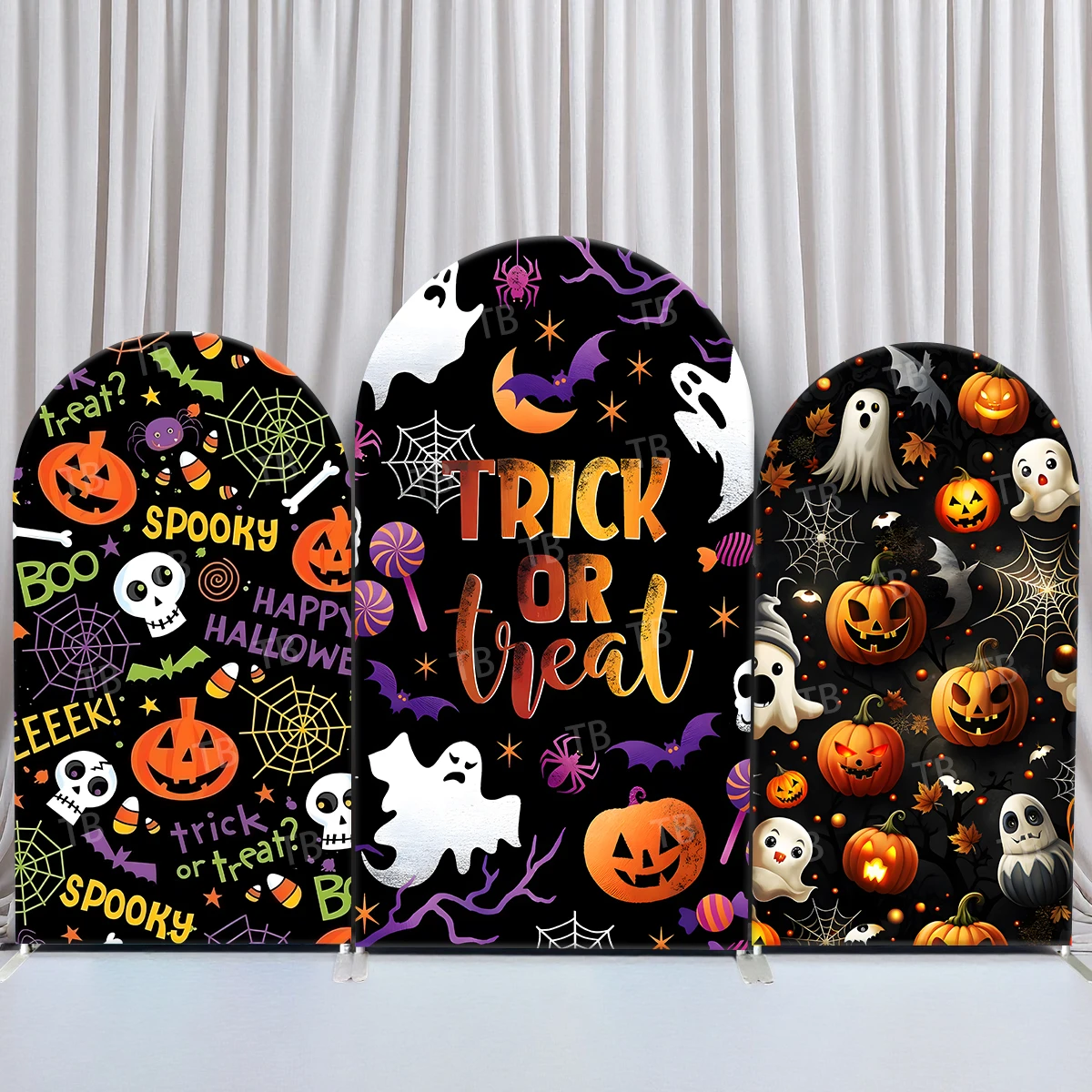TB Black Halloween Theme Arch Backdrop Cover Evil Pumpkin Ghost Festival Party Photography Background Wall Decor Elastic Fabric
TB Black Halloween Theme Arch Backdrop Cover Evil Pumpkin Ghost Festival Party Photography Background Wall Decor Elastic Fabric