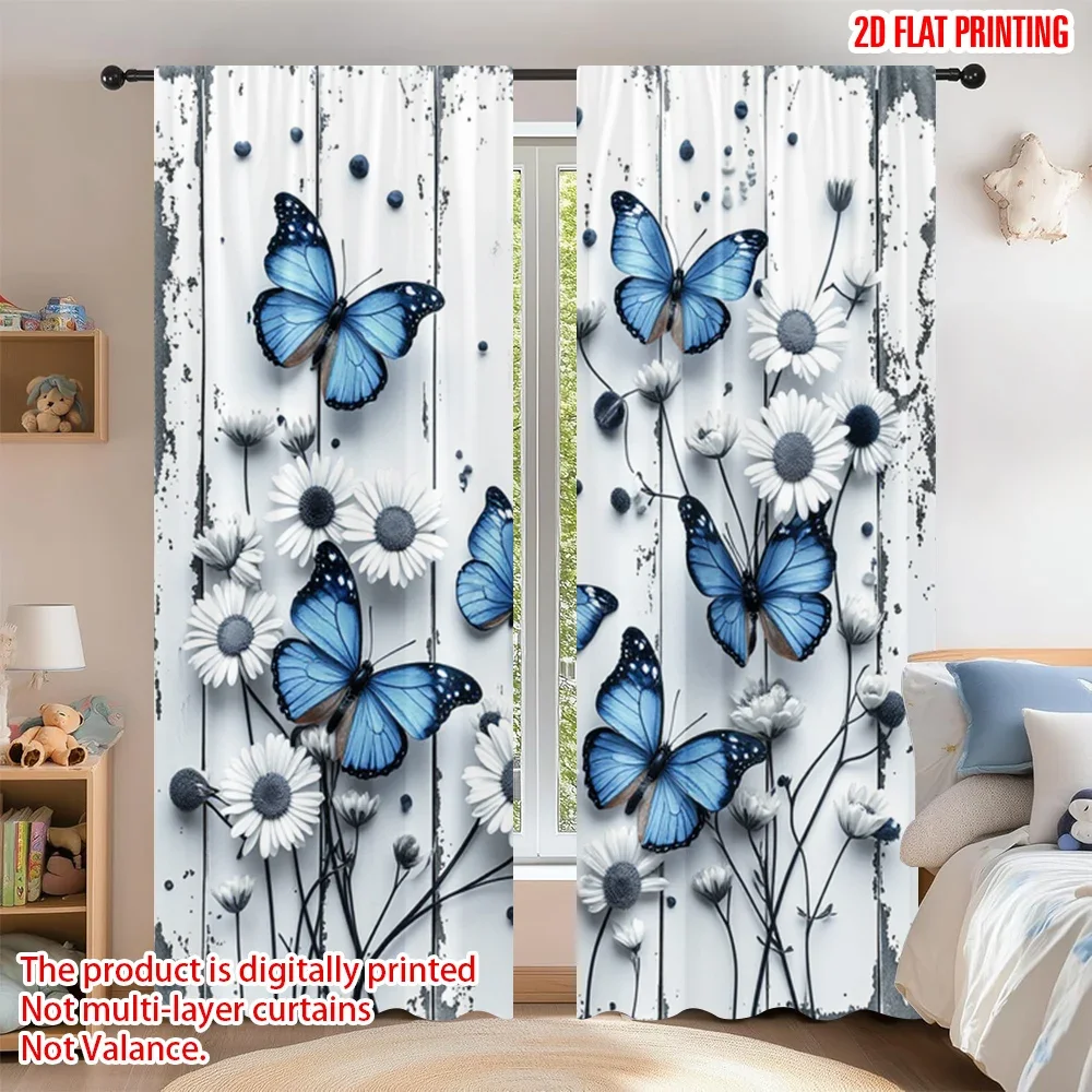 2pcs 2D flat printing Drapes Blue Butterfly Daisy Swirls Digital Printed Polyester Drapes All Season Party & Holiday Decor Use
2pcs 2D flat printing Drapes Blue Butterfly Daisy Swirls Digital Printed Polyester Drapes All Season Party & Holiday Decor Use