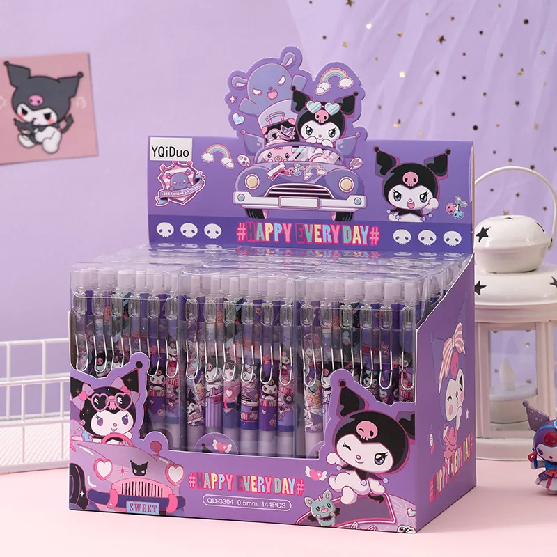 12-144 шт. гелевая ручка Sanrio Kuromi Press, милые студенческие канцелярские принадлежности, ручка для письма, 0,5 мм, черная нейтральная ручка
12-144 шт. гелевая ручка Sanrio Kuromi Press, милые студенческие канцелярские принадлежности, ручка для письма, 0,5 мм, черная нейтральная ручка