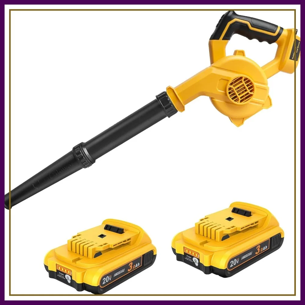 Cordless Leaf Blower for Dewalt 20V Battery, Variable Speeds, 200CFM with 2x 3AH Battery & Charger, Lawn Care Tool
Cordless Leaf Blower for Dewalt 20V Battery, Variable Speeds, 200CFM with 2x 3AH Battery & Charger, Lawn Care Tool