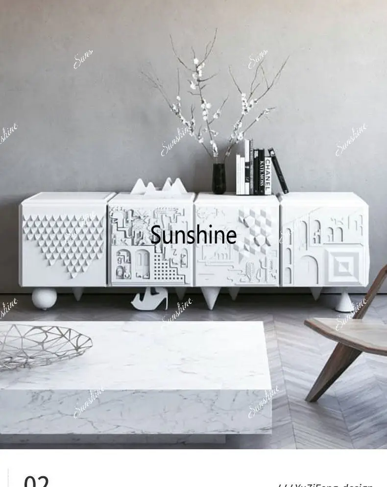Villa high-end French light luxury dining side cabinet Italian creative TV cabinet
Villa high-end French light luxury dining side cabinet Italian creative TV cabinet
