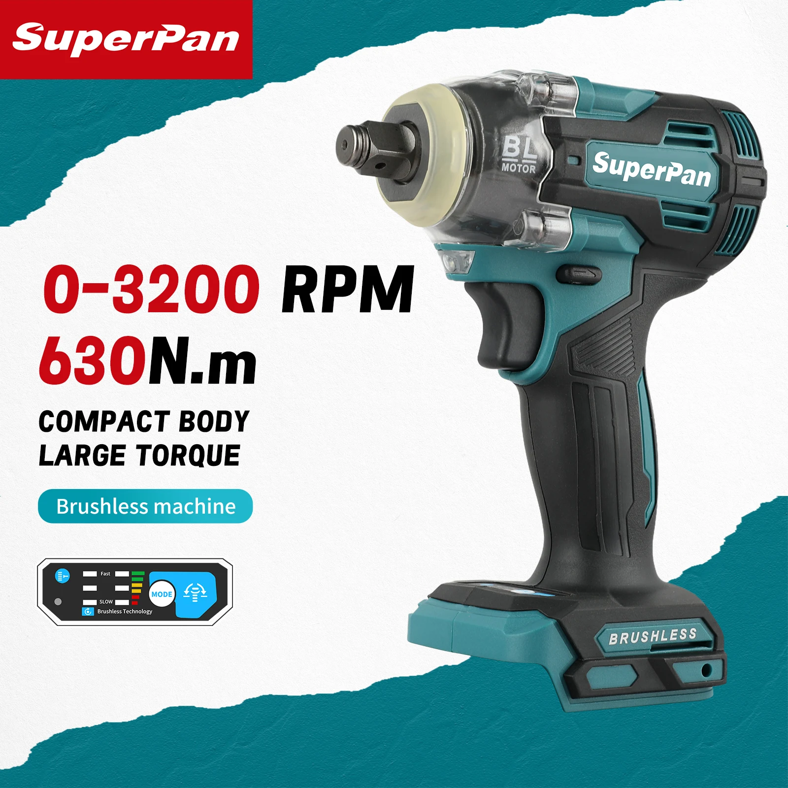 Ударный гайковерт Superpan TW004G с бесщеточным двигателем, высоким крутящим моментом, электрический, для авторемонта и обслуживания автомобилей
Ударный гайковерт Superpan TW004G с бесщеточным двигателем, высоким крутящим моментом, электрический, для авторемонта и обслуживания автомобилей