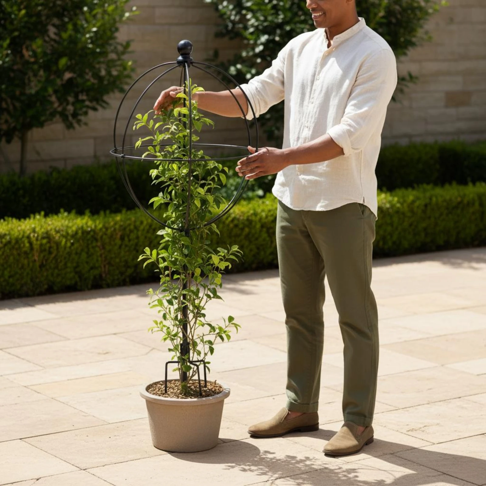 Spherical Trellis Black Globe Trellis Tomato Enclosure Central Pole Plant Support Easy to Assemble
Spherical Trellis Black Globe Trellis Tomato Enclosure Central Pole Plant Support Easy to Assemble