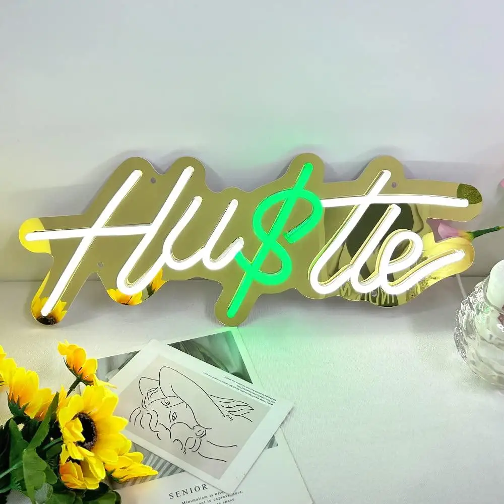 Hustle Neon Sign USB Dimmable LED Light for Bedroom Office Shop Themed Wall Art Decor Gift for Business Professionals
Hustle Neon Sign USB Dimmable LED Light for Bedroom Office Shop Themed Wall Art Decor Gift for Business Professionals