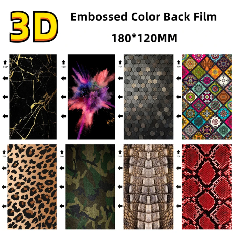 50pcs 3D Embossed Color Back Film Stone Pattern For Blade Cutting Machine Texure Decorative Back Cover Sticker For iPhone
50pcs 3D Embossed Color Back Film Stone Pattern For Blade Cutting Machine Texure Decorative Back Cover Sticker For iPhone