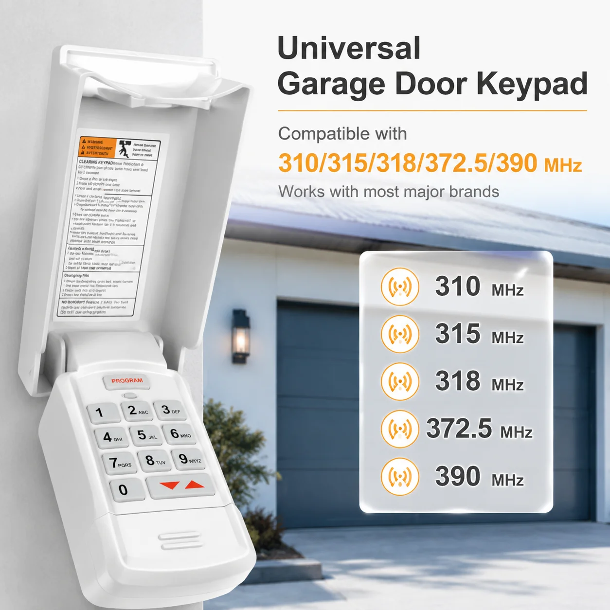 Garage Door Opener Keypad Replacement, Suitable For All Switch Garage Door Openers,Suitable For Model GK-R/OKP-BX,White Box,1PCS
Garage Door Opener Keypad Replacement, Suitable For All Switch Garage Door Openers,Suitable For Model GK-R/OKP-BX,White Box,1PCS
