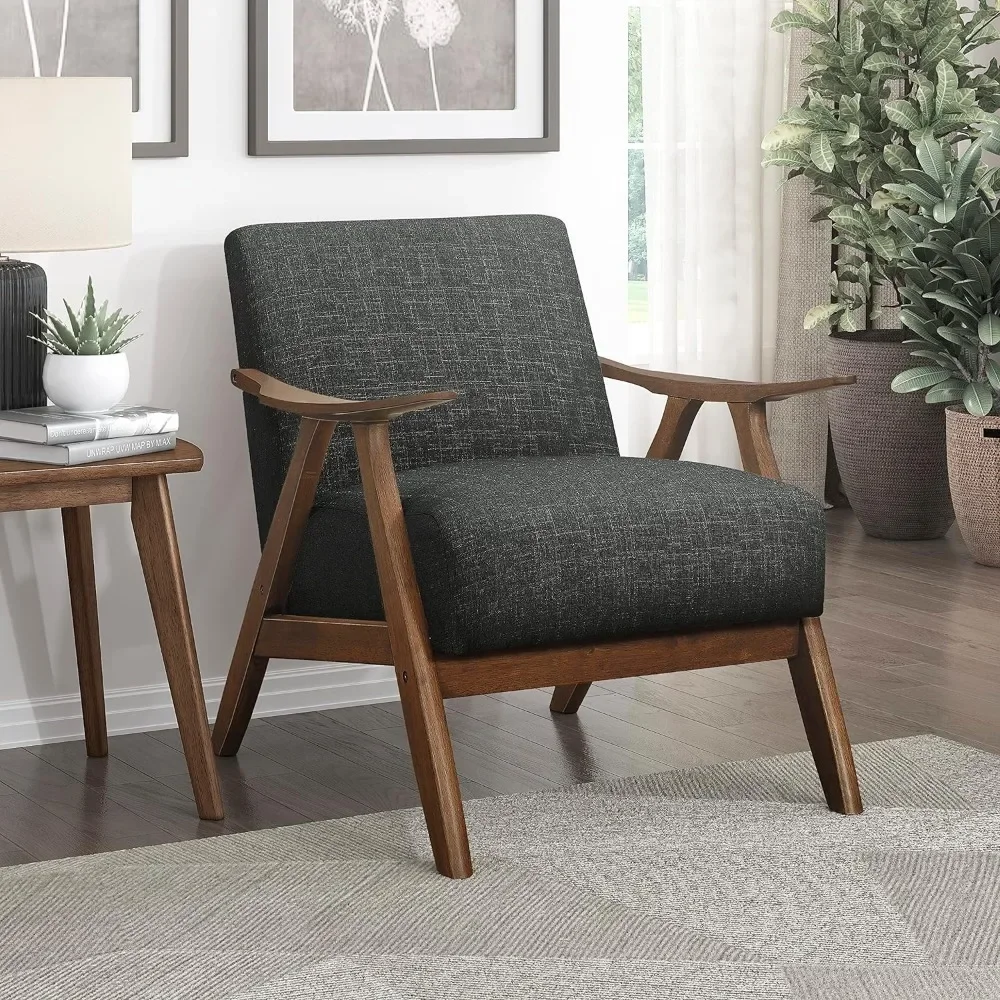 Accent chair in the living room, fabric upholstery, solid wood frame, vintage design, armrests
Accent chair in the living room, fabric upholstery, solid wood frame, vintage design, armrests