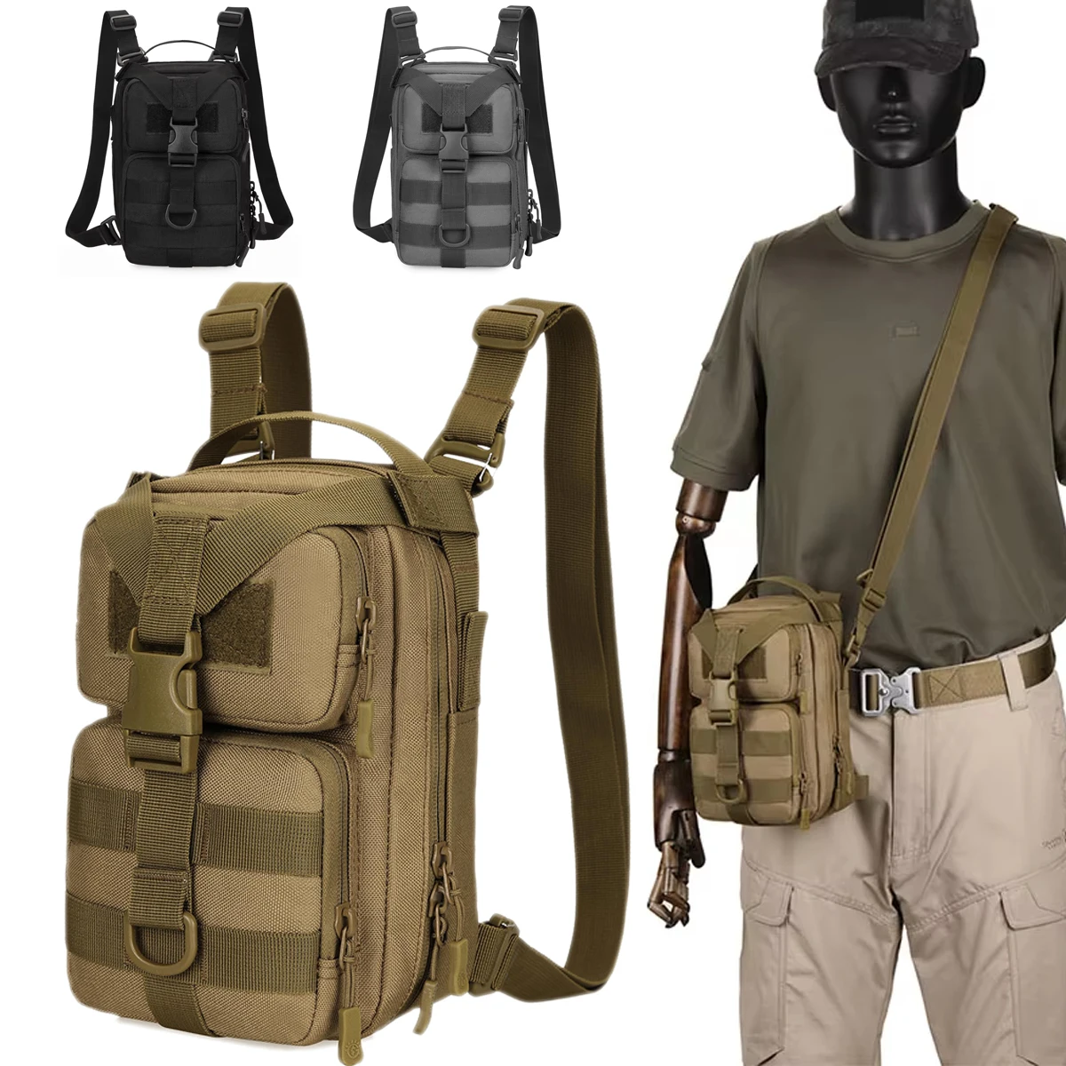 Small Military Tactical Backpack Multifunctional Hiking Hunting Fishing Pack Messenger Bag Army Crossbody Shoulder Bag for Men
Small Military Tactical Backpack Multifunctional Hiking Hunting Fishing Pack Messenger Bag Army Crossbody Shoulder Bag for Men