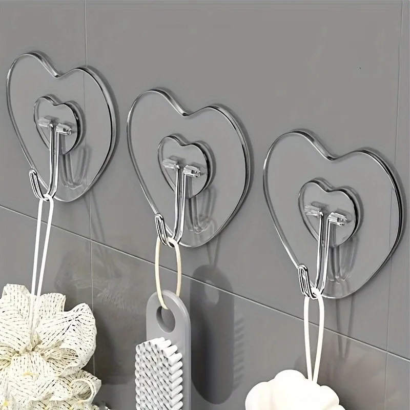 2pcs Large Heavy-Duty Adhesive Hooks No-Drill Clear Plastic Suction Cups Thickened Heart-Shaped Wall Mounts for Kitchen Bathroom
2pcs Large Heavy-Duty Adhesive Hooks No-Drill Clear Plastic Suction Cups Thickened Heart-Shaped Wall Mounts for Kitchen Bathroom