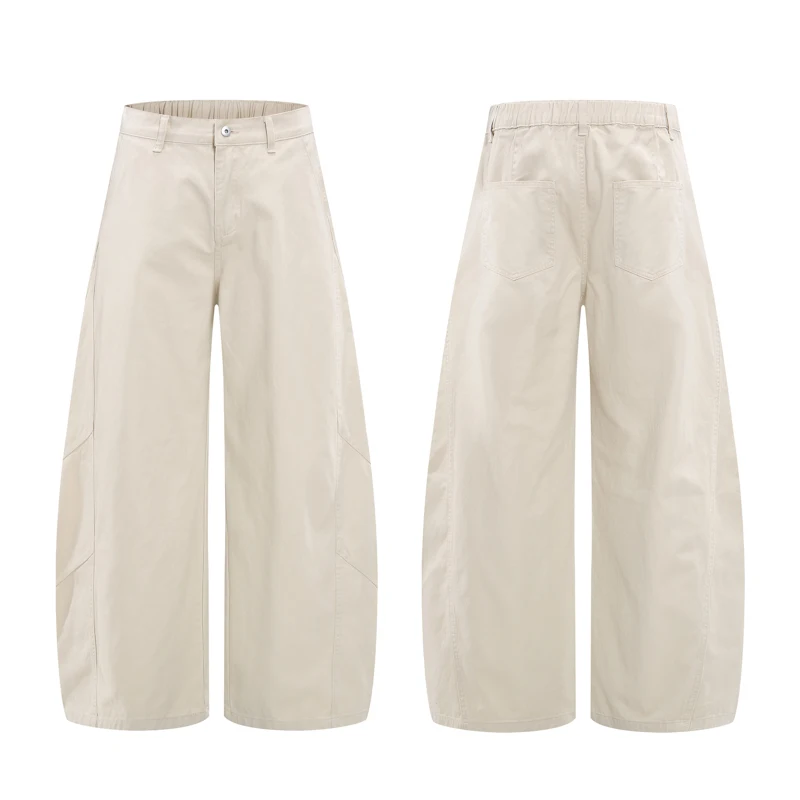 Streetwear Men's Wide Leg Pants 3D Curved Seam Elastic Waist Casual Baggy Fit Trousers
Streetwear Men's Wide Leg Pants 3D Curved Seam Elastic Waist Casual Baggy Fit Trousers