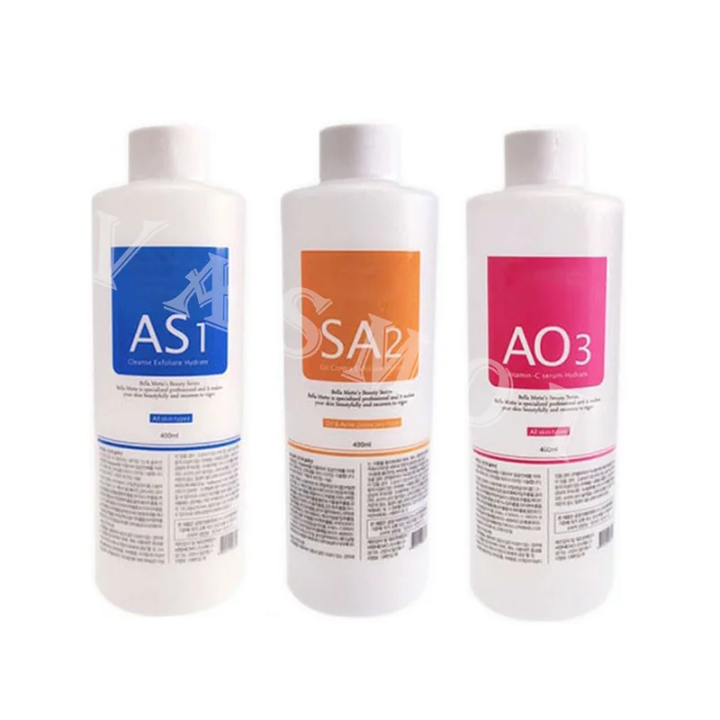 3 in1 AS1 SA2 AO3 Aqua Peeling Solution 400ml Dermabrasion Face Clean Facial Cleansing Blackhead Liquid Beauty Salon
3 in1 AS1 SA2 AO3 Aqua Peeling Solution 400ml Dermabrasion Face Clean Facial Cleansing Blackhead Liquid Beauty Salon