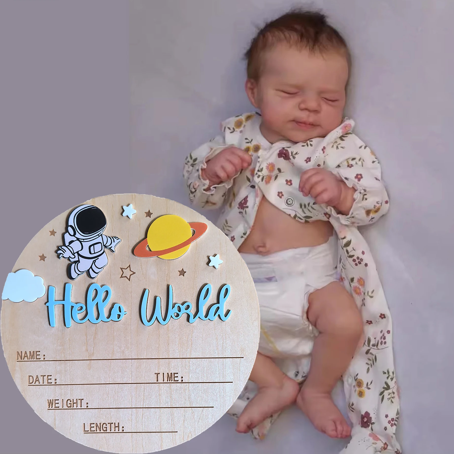 48 cm Soft rRubber Bask-ready Reborn Doll Hand-transplanted Hair 3D Painting Highly Realistic Newborn Baby HL020F
48 cm Soft rRubber Bask-ready Reborn Doll Hand-transplanted Hair 3D Painting Highly Realistic Newborn Baby HL020F