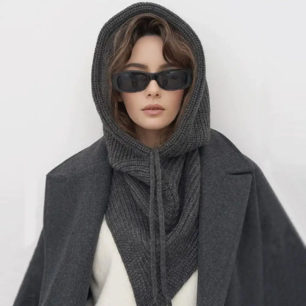 Осенне-зимняя шапка-балаклава, шарф для женщин, повседневные вязаные шапки с капюшоном, уличные теплые цельные шапки с воротником, модные шапки
Осенне-зимняя шапка-балаклава, шарф для женщин, повседневные вязаные шапки с капюшоном, уличные теплые цельные шапки с воротником, модные шапки