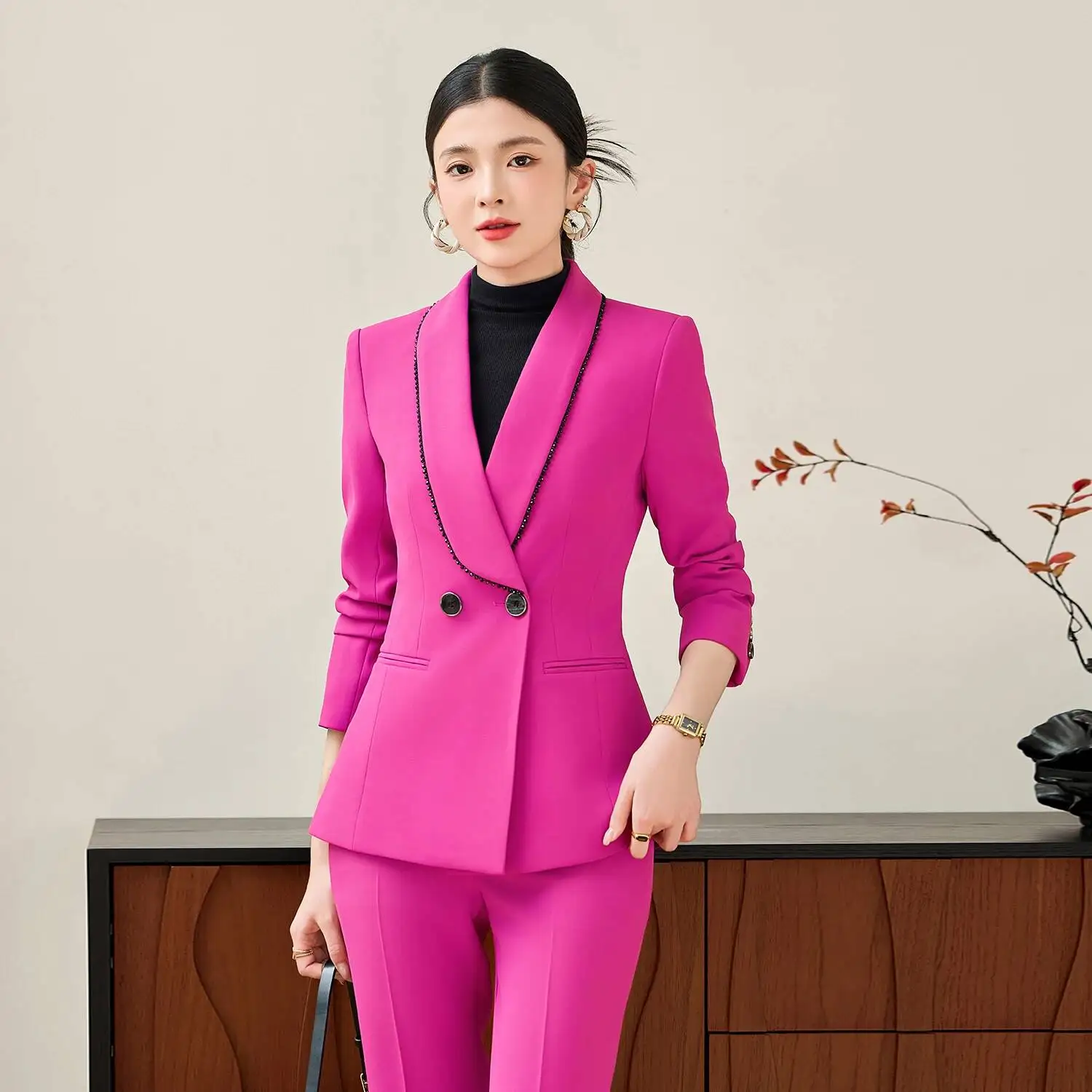 Formal Pantsuits for Ladies Office Women Business Work Wear with Pants and Jackets Coat Professional Blazers Career Outfits Set
Formal Pantsuits for Ladies Office Women Business Work Wear with Pants and Jackets Coat Professional Blazers Career Outfits Set