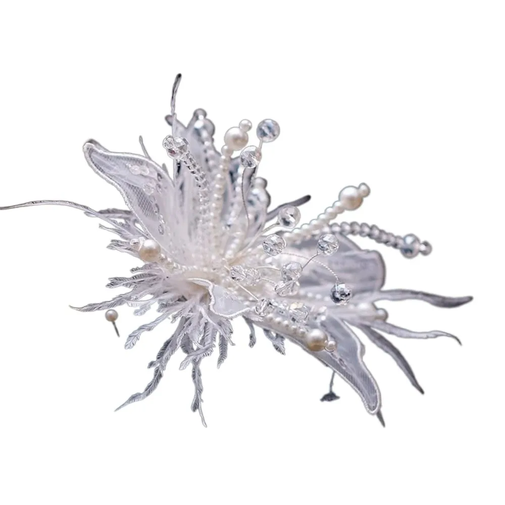 Y2k Fascinator Lace Flower Duckbill Clip White Bridal Wedding Floral Mesh Flower Hairpin Dance Show Fairy Fringe Clip Girl/Women
Y2k Fascinator Lace Flower Duckbill Clip White Bridal Wedding Floral Mesh Flower Hairpin Dance Show Fairy Fringe Clip Girl/Women