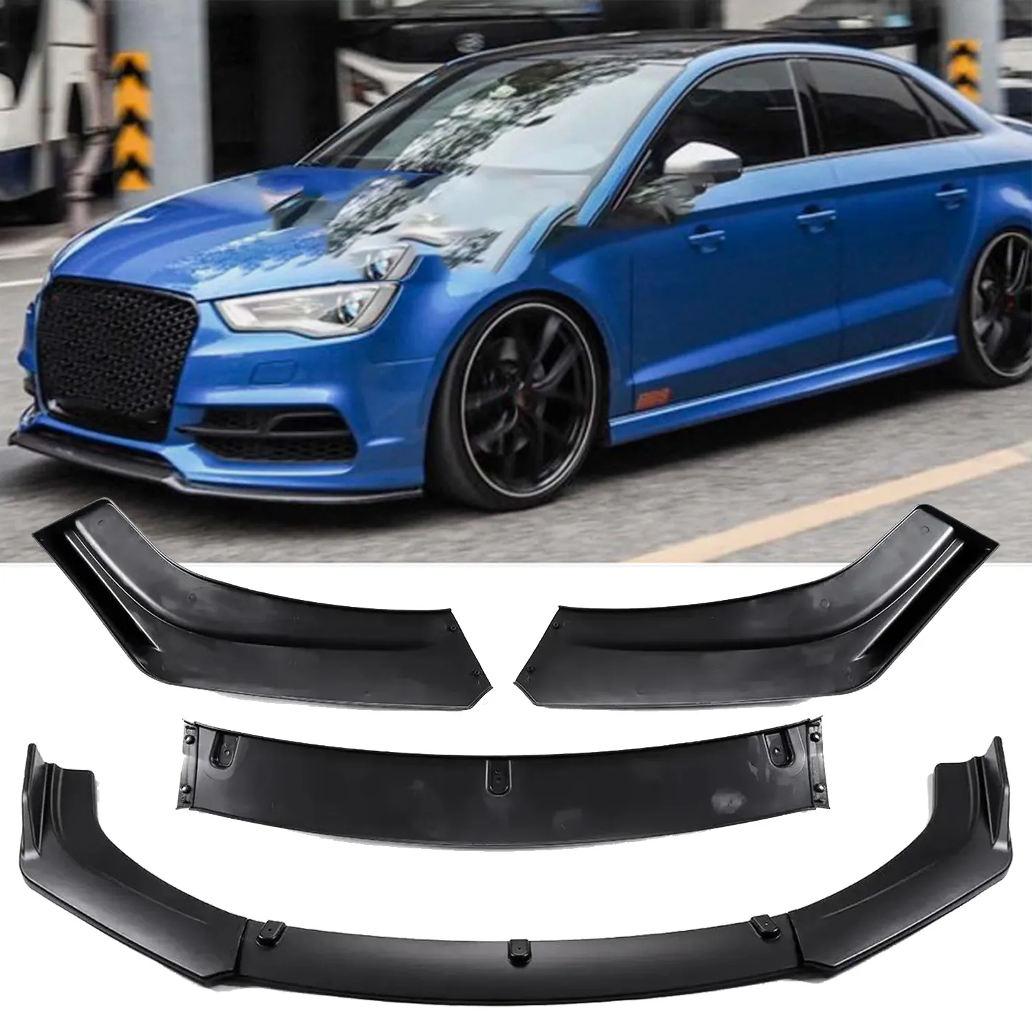 For Audi A3 S3 RS3 Front Bumper Lip Splitter Spoiler Matte Black
For Audi A3 S3 RS3 Front Bumper Lip Splitter Spoiler Matte Black
