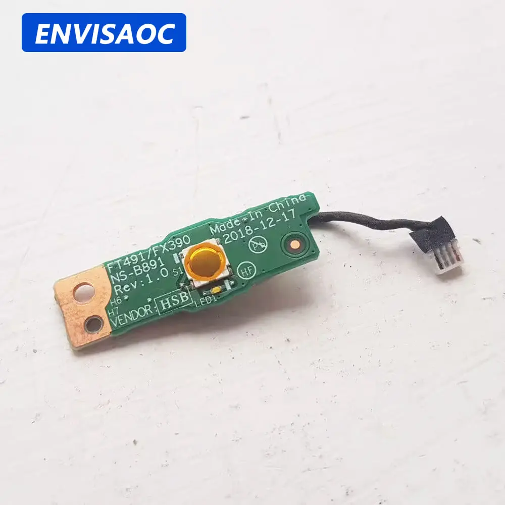 Для Lenovo Thinkpad X390 X395 T490S T495S ET491 ноутбука кнопка питания плата кабель переключатель ремонт аксессуары NS-B891 01YN272 
Для Lenovo Thinkpad X390 X395 T490S T495S ET491 ноутбука кнопка питания плата кабель переключатель ремонт аксессуары NS-B891 01YN272