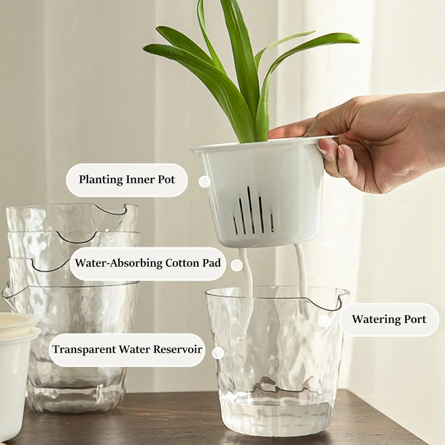 5pcs Glacier Pattern Hydroponic Flower Pot For Soilless Cultivation Transparent Self-Watering Seedling Pot Gardening Accessories
5pcs Glacier Pattern Hydroponic Flower Pot For Soilless Cultivation Transparent Self-Watering Seedling Pot Gardening Accessories