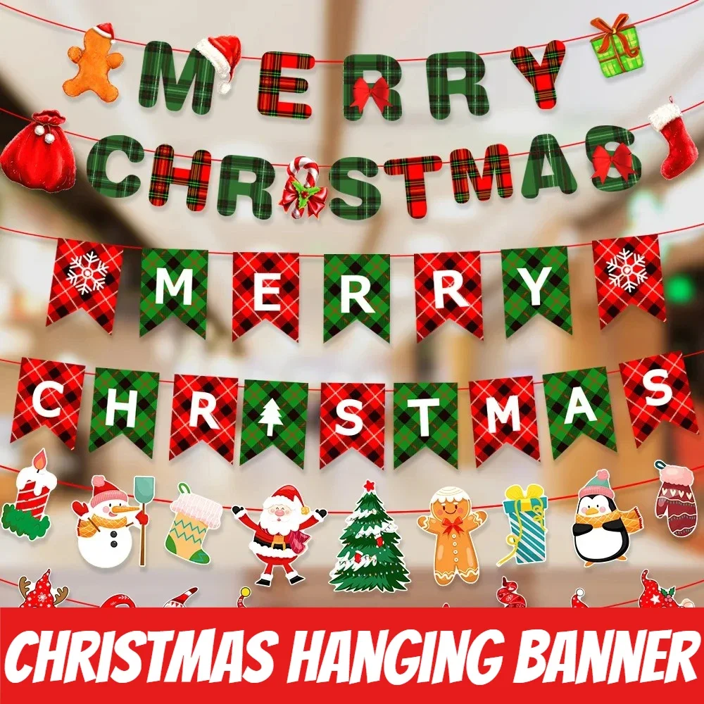 3M Merry Christmas Banners Decoration Santa Claus Snowman Paper Hanging Banner Red Green Xmax Pendant Christmas Decoration 2024
3M Merry Christmas Banners Decoration Santa Claus Snowman Paper Hanging Banner Red Green Xmax Pendant Christmas Decoration 2024