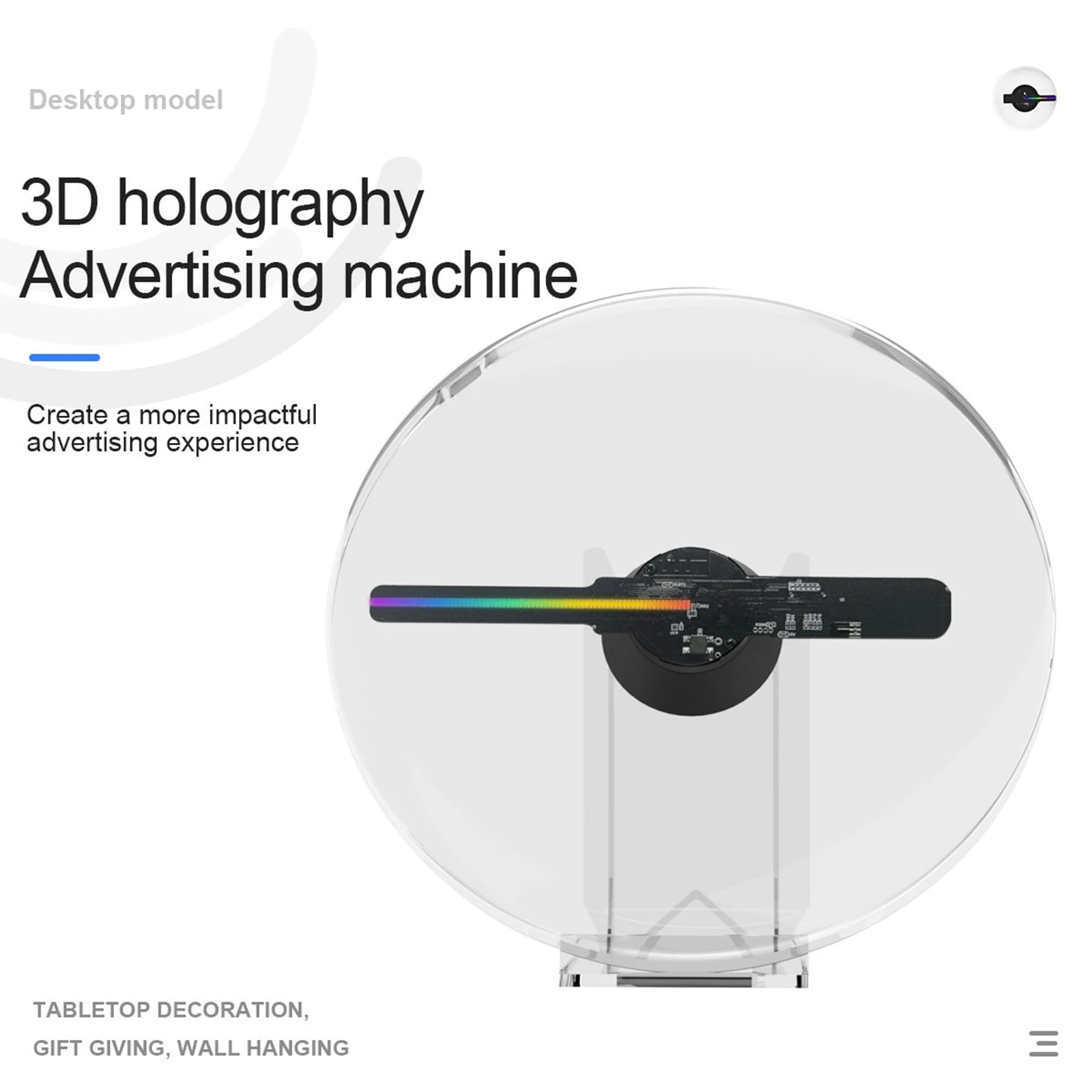 Desktop Advertising lights Naked Eye 3D Holographic Projector LED Fan with Audio PC Update 3D Pictures of Products LOGO as Gift
Desktop Advertising lights Naked Eye 3D Holographic Projector LED Fan with Audio PC Update 3D Pictures of Products LOGO as Gift