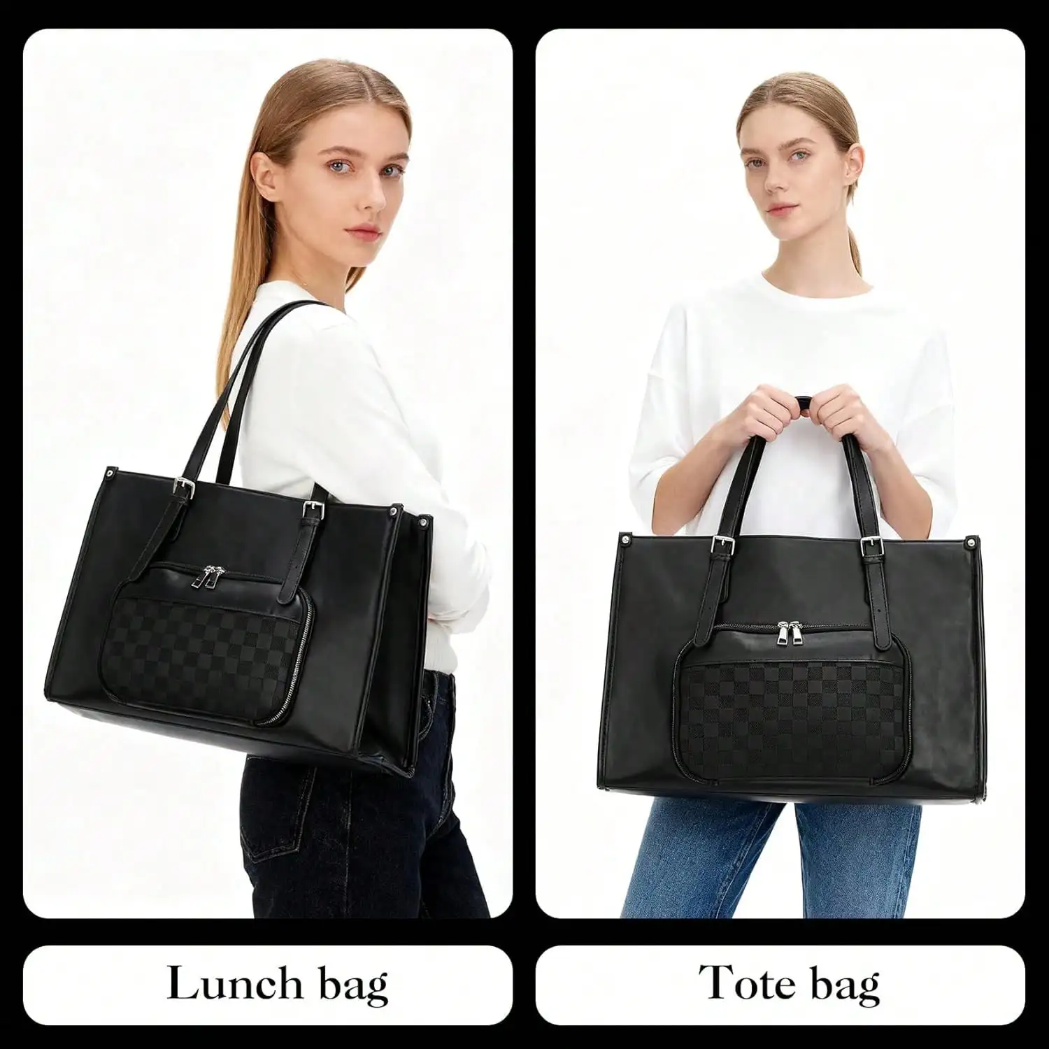 15.6 Inch Tote Bag For Women, Convertible Lightweight Laptop Tote Bag, PU Leather Large Capacity Computer Work Handbag, Multi-Fu
15.6 Inch Tote Bag For Women, Convertible Lightweight Laptop Tote Bag, PU Leather Large Capacity Computer Work Handbag, Multi-Fu