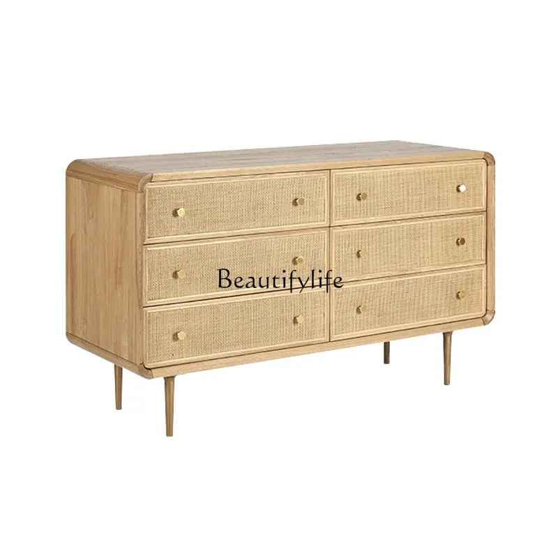 Nordic rattan six-bucket drawers living room chest modern simple foyer storage cabinet
Nordic rattan six-bucket drawers living room chest modern simple foyer storage cabinet