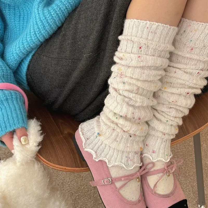 INS Casual Wool Leg Warmers for Girls Plush Confetti Knit Thick Stackable Footless Socks Alt Subculture Y2K Fall Winter Sock
INS Casual Wool Leg Warmers for Girls Plush Confetti Knit Thick Stackable Footless Socks Alt Subculture Y2K Fall Winter Sock