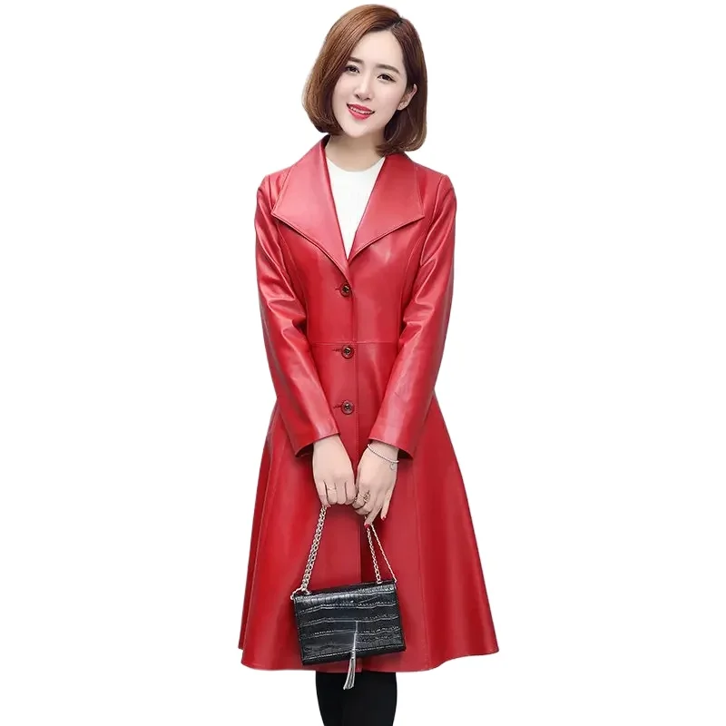 Высококачественные куртки из натуральной кожи, женская куртка из натуральной овчины, женское длинное тонкое кожаное пальто, ветровка, женская одежда
Высококачественные куртки из натуральной кожи, женская куртка из натуральной овчины, женское длинное тонкое кожаное пальто, ветровка, женская одежда