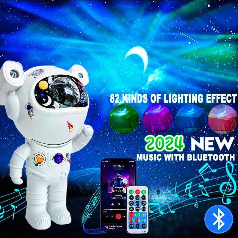 Bluetooth Astronaut Star Light Projector LED Bedroom Ambiance Night Light Aurora Moon Nebula Galaxy Lighting for Kids
Bluetooth Astronaut Star Light Projector LED Bedroom Ambiance Night Light Aurora Moon Nebula Galaxy Lighting for Kids