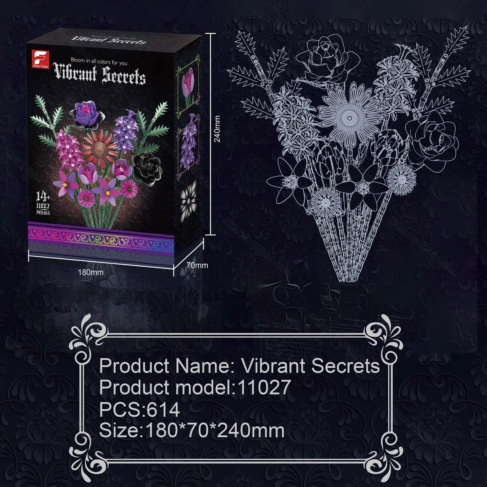 614 шт. набор строительных блоков с черной розой в готическом стиле-букет искусственных цветов для домашнего декора 
614 шт. набор строительных блоков с черной розой в готическом стиле-букет искусственных цветов для домашнего декора