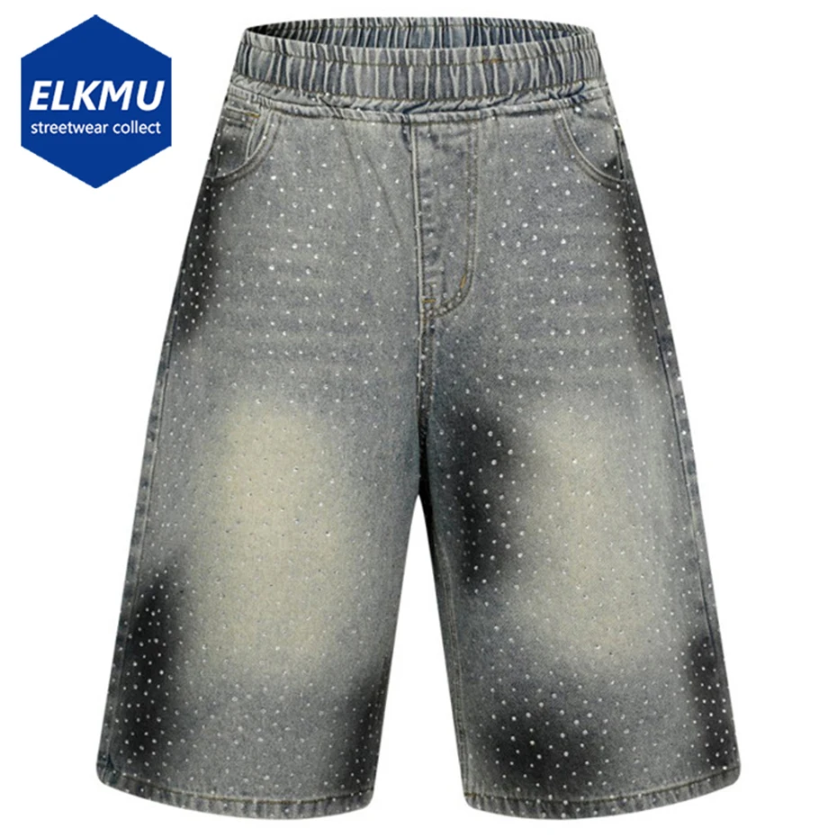 Rhinestone Denim Shorts Summer Loose Vintage Blue Jeans Shorts Men Streetwear Harajuku Hip Hop Shorts
Rhinestone Denim Shorts Summer Loose Vintage Blue Jeans Shorts Men Streetwear Harajuku Hip Hop Shorts