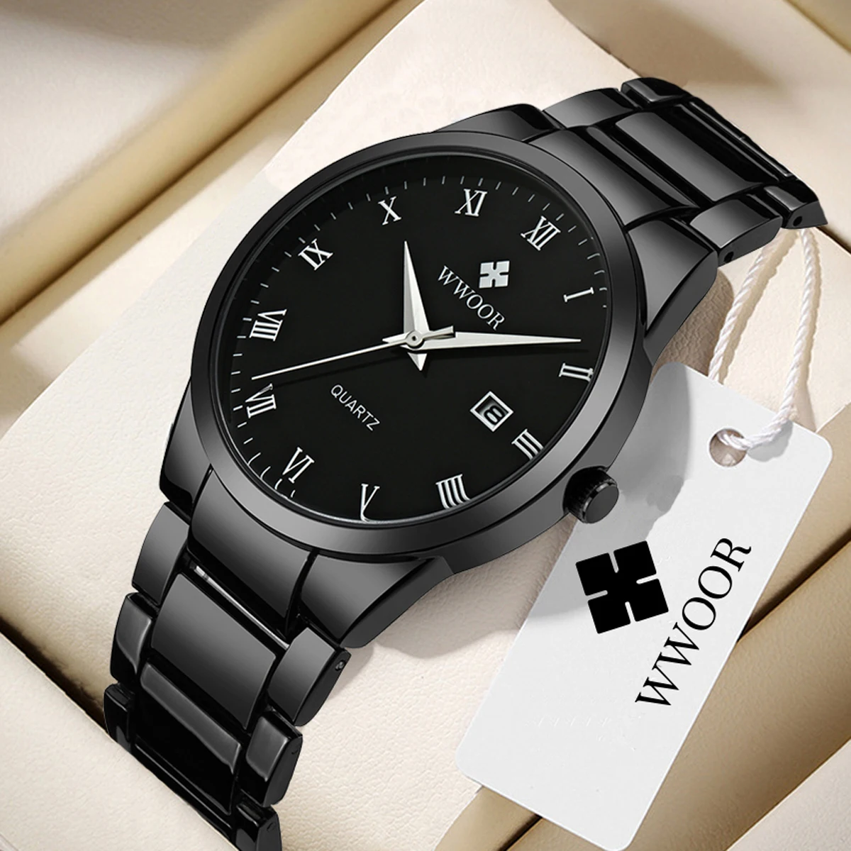 WWOOR Classic Men's Watches Stainless Steel Waterproof Date Roman Numeral Watch For Men Top Brand Luxury Quartz Clock
WWOOR Classic Men's Watches Stainless Steel Waterproof Date Roman Numeral Watch For Men Top Brand Luxury Quartz Clock