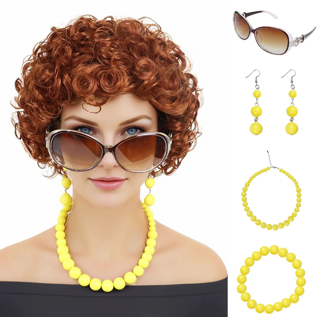 Synthetic Hair Ginger Cosplay Wig Sets for Women Come with Glasses,Necklace,Earrings,Bracelet Halloween Costume Ice Spice Wigs
Synthetic Hair Ginger Cosplay Wig Sets for Women Come with Glasses,Necklace,Earrings,Bracelet Halloween Costume Ice Spice Wigs