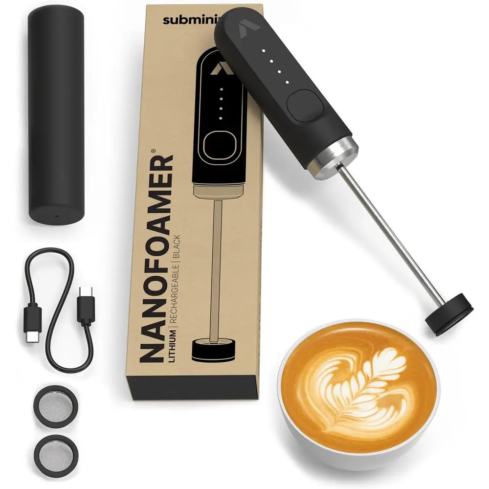 USB-C Rechargeable Milk Frother, IP4 Waterproof, Dual-Speed, Stainless Steel - Create Premium Frothed Milk in 30 Seconds for Bar
USB-C Rechargeable Milk Frother, IP4 Waterproof, Dual-Speed, Stainless Steel - Create Premium Frothed Milk in 30 Seconds for Bar