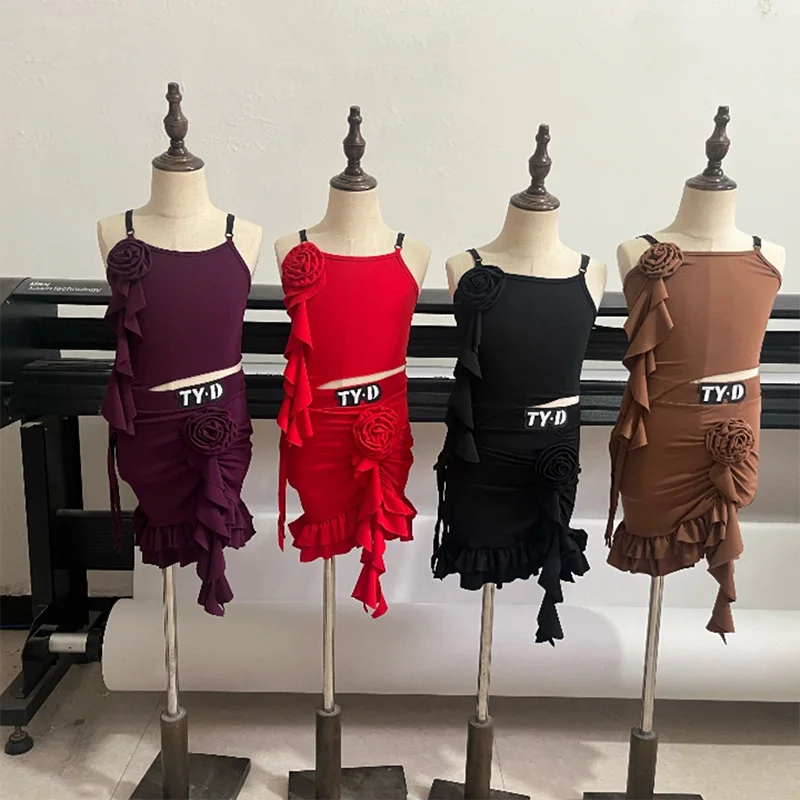 4 Colors Childrens Latin Dance Costume Girls Dance Practice Dress Latin Dance Split Set Tango Samba Rumba Stage Clothing VBH1463
4 Colors Childrens Latin Dance Costume Girls Dance Practice Dress Latin Dance Split Set Tango Samba Rumba Stage Clothing VBH1463