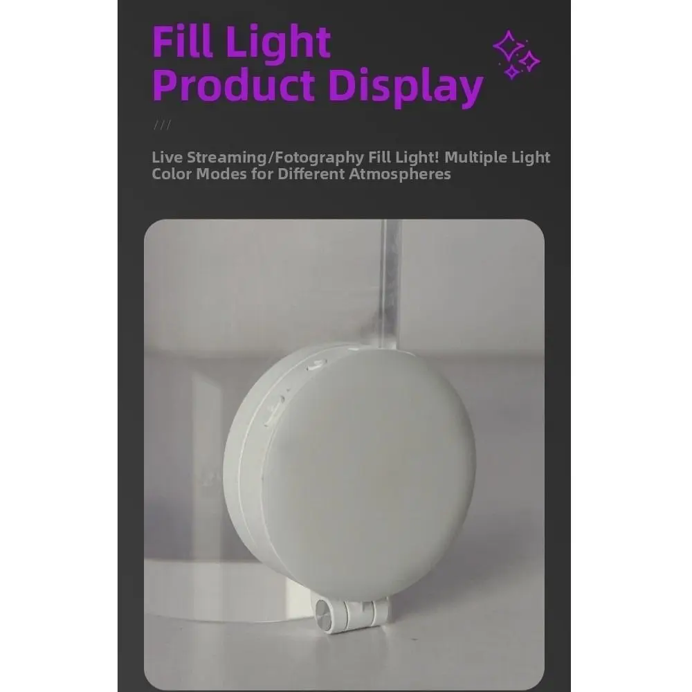 3000-6500K Portable Mini Fill Light Three-color/RGB LED Magnetic Attraction Pocket Photography Light 360° Adjustable Angle
3000-6500K Portable Mini Fill Light Three-color/RGB LED Magnetic Attraction Pocket Photography Light 360° Adjustable Angle